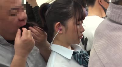 NHDTB-96902 巨乳少女羞恥電車 発育した胸を変態性癖で汚しまくれ！ 推定Fカップ 唾液まみれ童顔娘